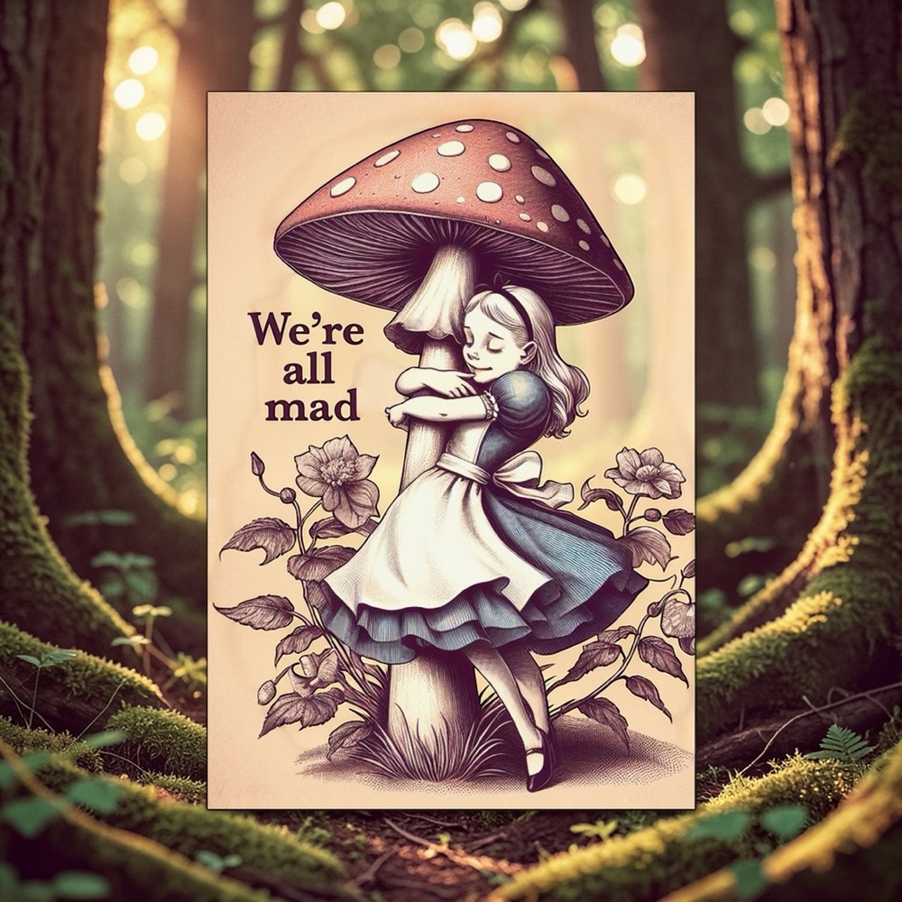 Alice's Adventures In Wonderland Mushroom Magnet, NWT   For Bundle Purchases - Picture 2 of 3